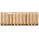 2W X 1/4TH X 96L, Maple wood, Machine Carved Hard Wood Fluted Molding. (Zakros Moulding)