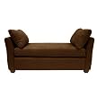 Microsuede Chaise with 2 Bolsters - Chocolate