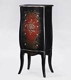 Jewelry Armoire - Black Hand Painted with Travel Box