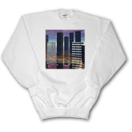 Silicon City the geography of San Francisco California on a computer mother board - Adult SweatShirt Medium