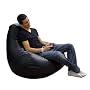 Designer Gaming Recliner Faux Leather BLACK Bean Bag Chair