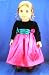 Black and Pink Gown with Green Sash. Matching Shoes Included! Fits 18 Dolls like American Girl®