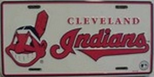 Cleveland Indians MLB Baseball License Plate Plates Tags Tag auto vehicle car front