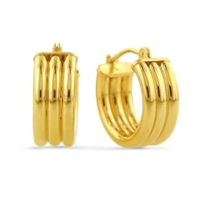 14K Yellow Gold Hoop Earrings
