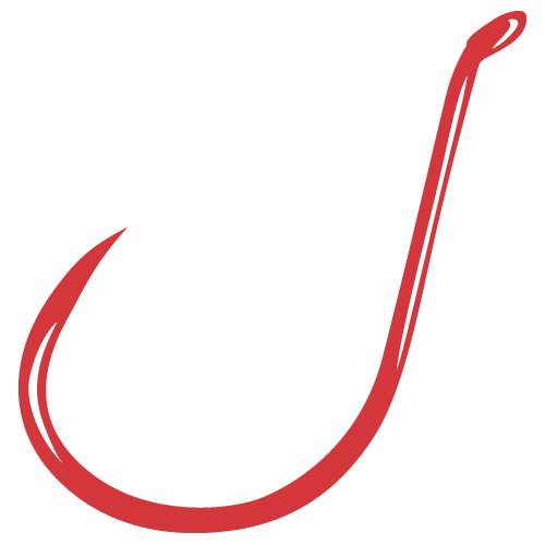 Gamakatsu Red Barbless Octopus Hook, 100 Pack, Size: 5/0 On Sale