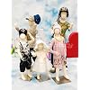 Child Body Form 7 yrs. old white jersey form cover,with head, flexible arms, fingers & legs, metal base