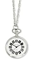Avalon Antique Design Series Silver Tone Roman Number Detailed Dial Pendant Watch # 9087S