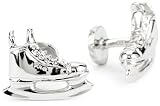 ROTENIER Novelty Sterling Silver Hockey Skate and Puck Cufflinks