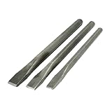 uxcell 平タガネセット　金属製タガネセット　六角形のシャフト　メタリック　ニュー　三本組み