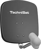 Satellitenschüsseln: TechniSat Satman 45 SAT-Außenanlage mit Unysat Super-V/H-LNB grau
