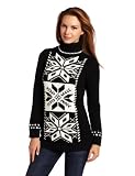 525 America Women's Snowflake Turtleneck Sweater