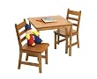 Lipper International 514P Child's Square Table and 2-Chair Set, Pecan