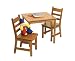 Lipper International 514P Child's Square Table and 2-Chair Set, Pecan