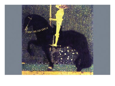 The Life of a Struggle (The Golden Knights) Animal Premium Poster Print by Gustav Klimt, 12x16