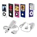 Accessory bundle kit: High quality Black, Blue, Clear and Pink Silicon Skin Cases + USB Auto Car Charger DC + Home Travel Charger AC + Clear Screen Protector for iPod Nano 5g Nano 5th Generation