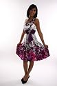 2114 Partykleid knielang, One-Shoulder, wei&szlig;-lila
