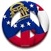 Peace Symbol Magnet of Georgia Flag