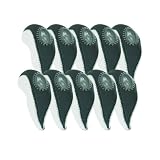 Golf Iron Covers for Nike, Ping, Taylormade, Callaway Iron, 10 pcs Neoprene White/Gray, CWA 415Z00XyAFL. SL160 Golf Iron Covers for Nike, Ping, Taylormade, Callaway Iron, 10 pcs Neoprene White/Gray, CWA