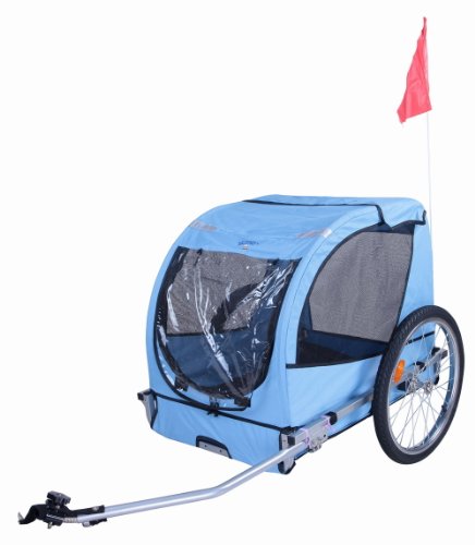 Blue Pet Bike Trailer Dog Stroller Cat Carrier Bicycle
