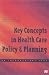 Book Key Concepts in Healthcare Policy and Planning