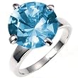 Big Stone Ring - Aquamarine Blue CZ