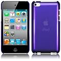 SLIMLINE CRYSTAL BACK CASE PURPLE FOR IPOD TOUCH 4 WITH 1 SCREEN PROTECTOR