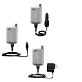 Deluxe Kit for the Samsung SPH-i500 includes a USB cable with Car and Wall Charger - Gomadic Brand w/ TipExchange Technology
