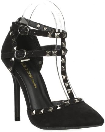 Pointy Toe T Strap Dorsay Gladiator Sandal Studded Pump ADORA-64-55