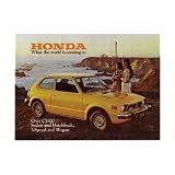 1977 HONDA CIVIC CVCC Sales Brochure Literature Book by Honda