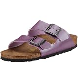 Birkenstock Arizona Birko-Flor, Style-No. 252733, Unisex Clogs, Ice Pearl Amethyst, EU 38, slim width