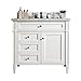 James Martin Furniture 650-V36-CWH-4DSC Brittany Collection 36" Single Vanity, Choose Finish: Santa Cecilia Stone, Vanity Top Thickness: 4CM Vanity Top Thickness