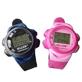 Malem Vibro-Watch 12 Alarm Vibrating Watch - Blue/Black