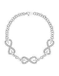 Diamond Heart Infinity Tennis Bracelet in Sterling Silver (1/4 cttw)