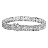 14K White Gold Diamond Artform Bracelet 7.5