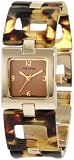 Pedre Women's 2860GX Gold-Tone with Tortoise Shell Resin Link Watch