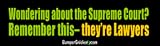 Wondering about the Supreme Court? Remember this, they're Lawyers - Refrigerator Magnets 7x2 in