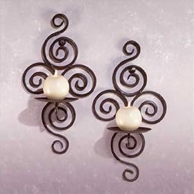 Scrollwork Candle Sconces