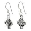 Sterling Silver Celtic Cross Earrings