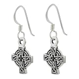 Sterling Silver Celtic Cross Earrings
