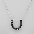 Necklace With 1.55ctw Genuine Sapphires Made in 925 Sterling silver Length 16in