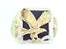 Beautiful! Authentic Black Hills Gold Sterling-silver Black Onyx Men's Eagle Ring