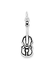 Sterling Silver Antiqued Viola Charm