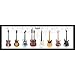Guitar Heaven - Chart of Famous Guitars, Music Poster Print - 36x12