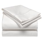Renaissance 600-Thread-Count Cotton Sateen Queen Sheet Set, White