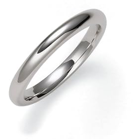 Platinum 2.5mm High-Dome Comfort Fit Band
