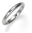 Platinum 2.5mm High-Dome Comfort Fit Band