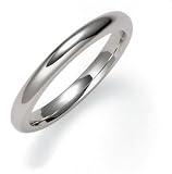 Platinum 2.5mm High-Dome Comfort Fit Band