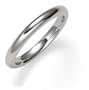 Platinum 2.5mm High-Dome Comfort Fit Band