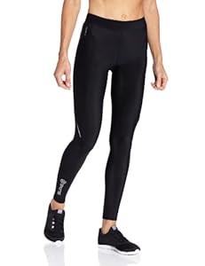 Skins A200 Women's Compression Long Tights, Large, Black/Black