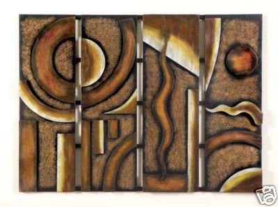 Hand painted Wrought Iron Metal Wall Decor Art sculpture 44×31 -$5.49 S&H Only